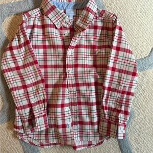 Little English Red and White Plaid Button-Down Shirt